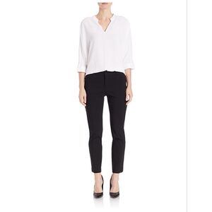 Lord & Taylor Black Slim-Fit Ankle Pants